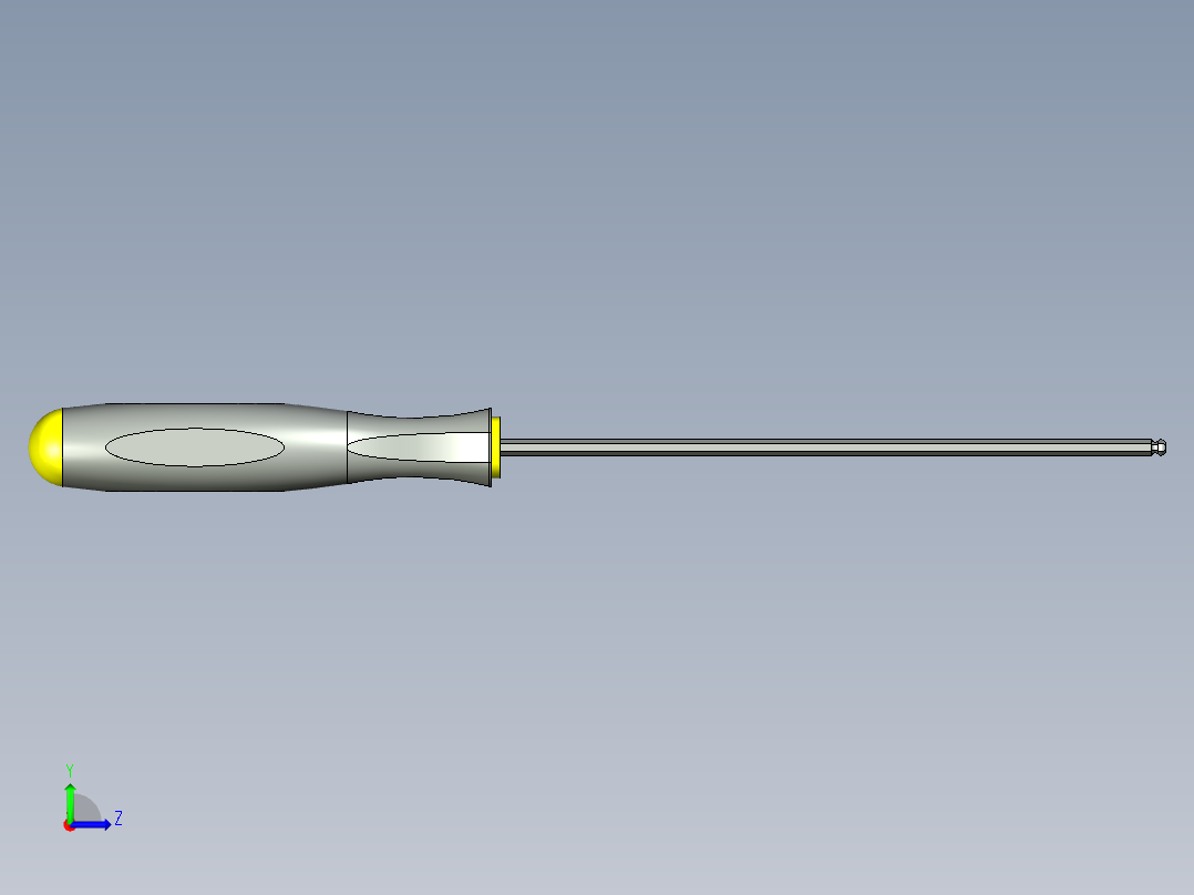 050球头六角螺丝刀--sw stp左视图