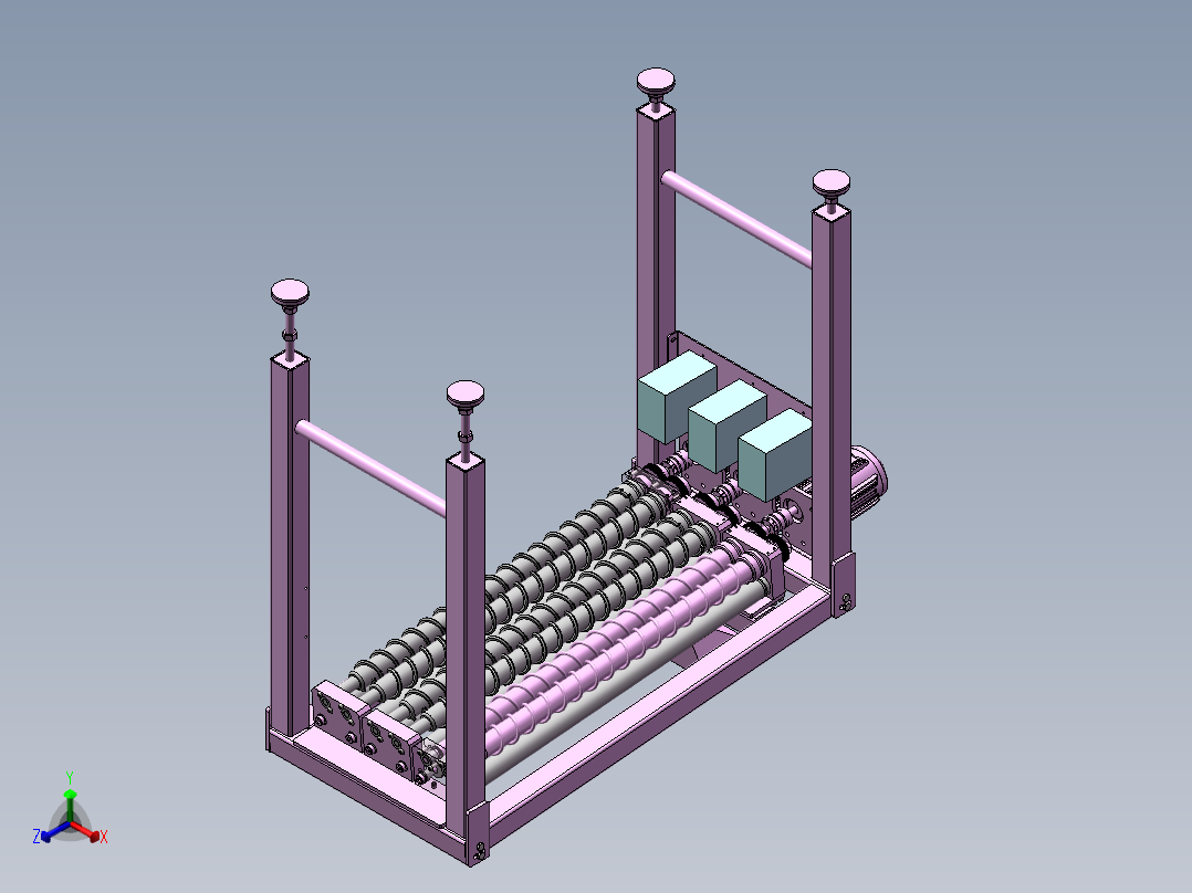 螺杆供料装置sw22正等轴测图