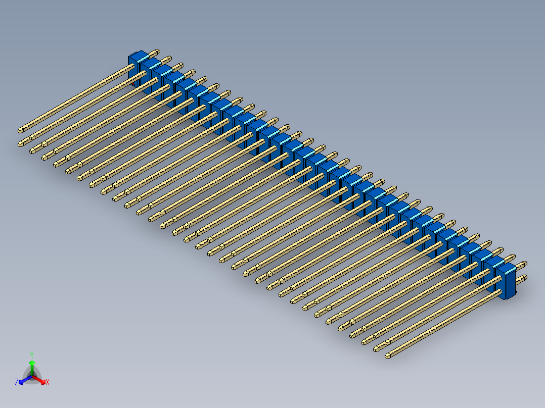 彩色公头100mil（2.54mm）系列-DS1021_blue_2x32p_100mil_Type43_rev1.0