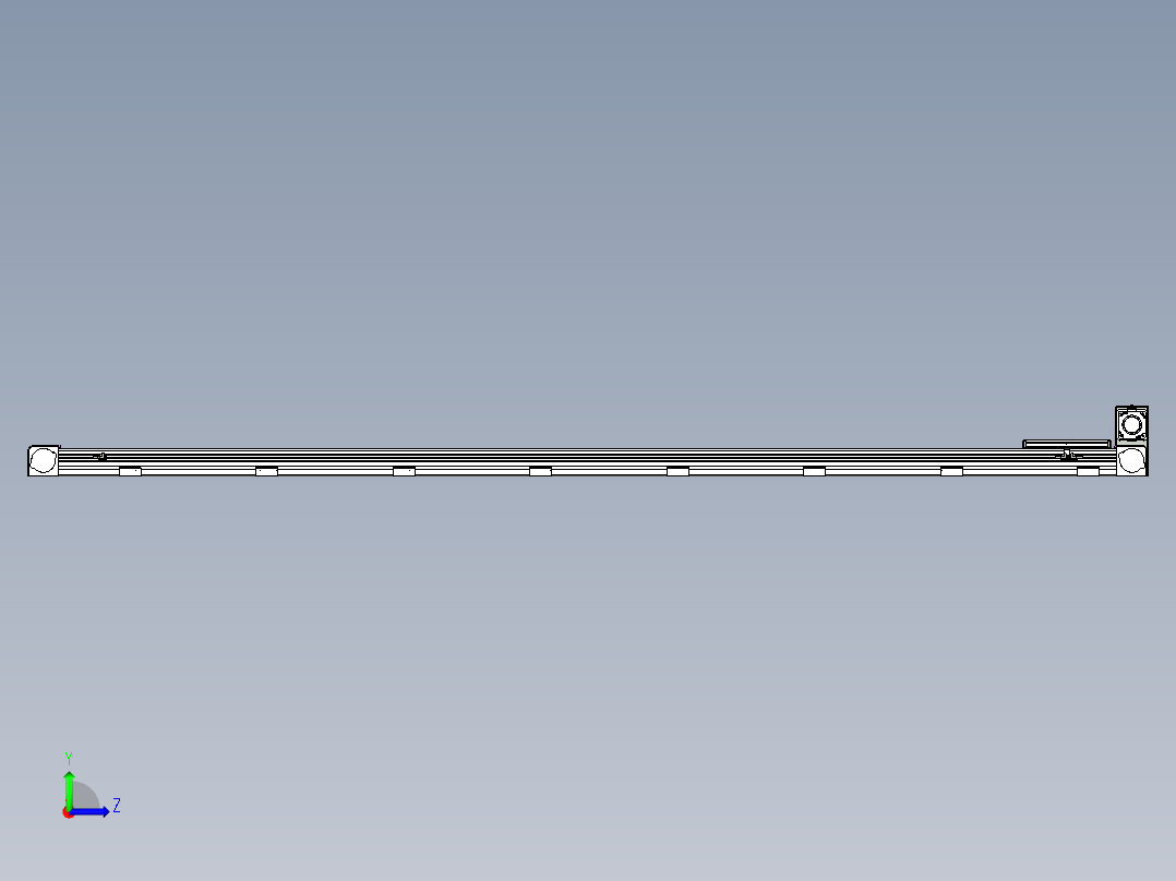 同步带滑台-欧规B8-L88-S2800-L-ZP75-D3-N10左视图