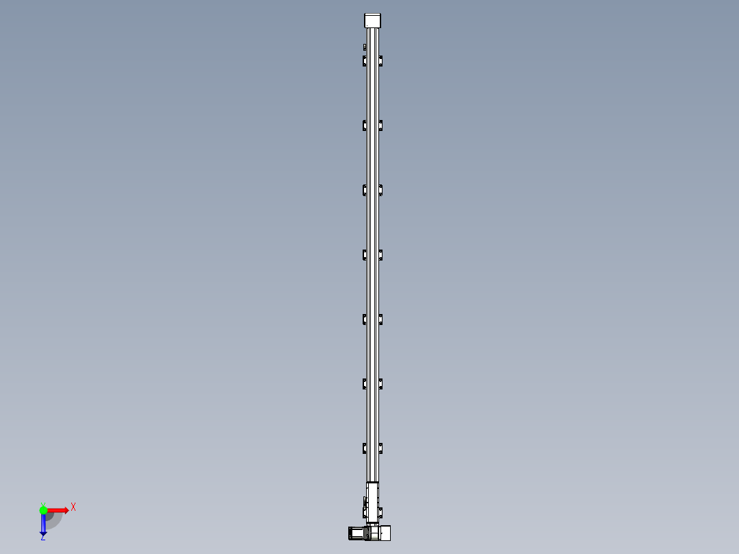 同步带滑台-欧规B8-L88-S2800-L-ZP75-D3-N10俯视图