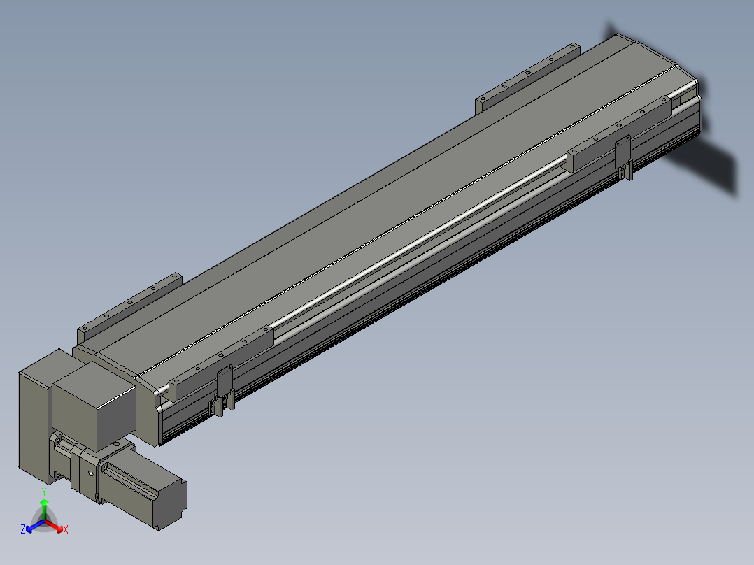 直线模组LHB21-L40-S900-LD设计图纸正等轴测图