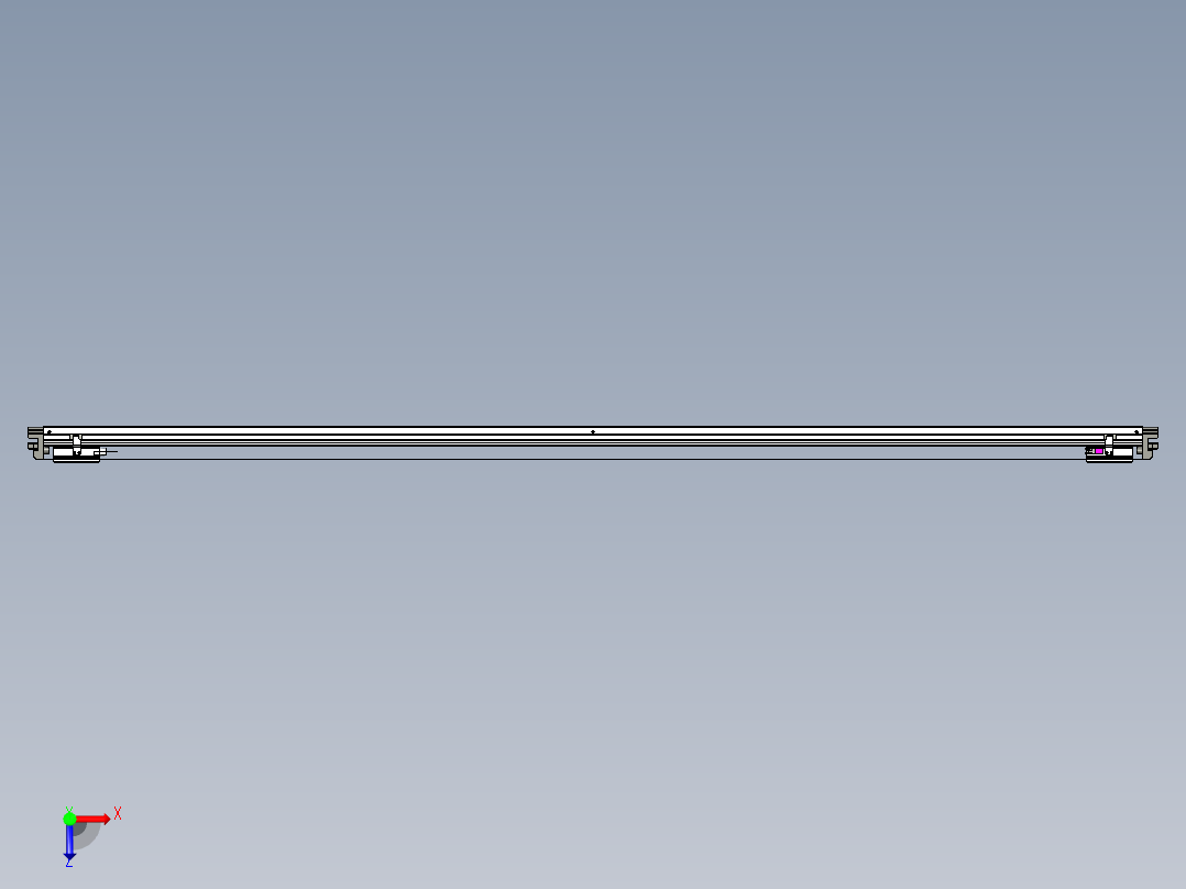 威洛博VL系列直线电机模组-2VL14S1-S2300俯视图