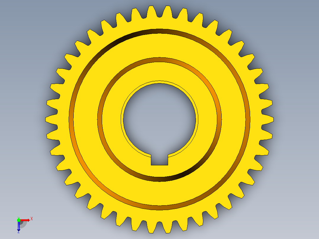 一级减速器UG模型、二维图纸和设计说明书俯视图