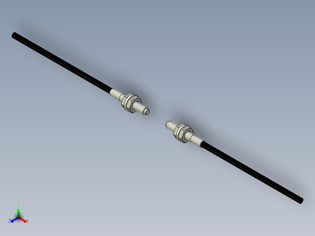 光纤元件对射型FT-D321正等轴测图