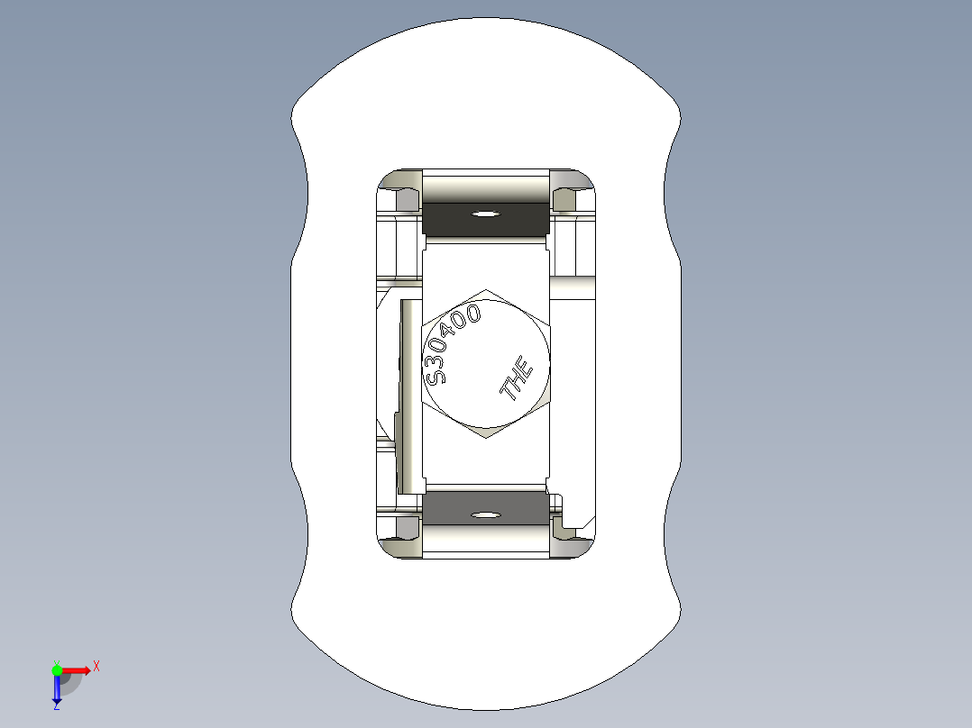不锈钢三件式60系列热服务球阀，合金X-750阀座，3-8英寸俯视图