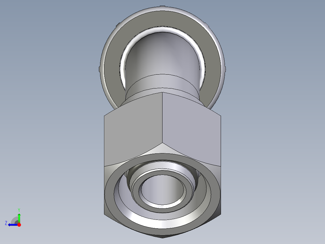 CE43系列-24°锥卡套轻型45°右视图