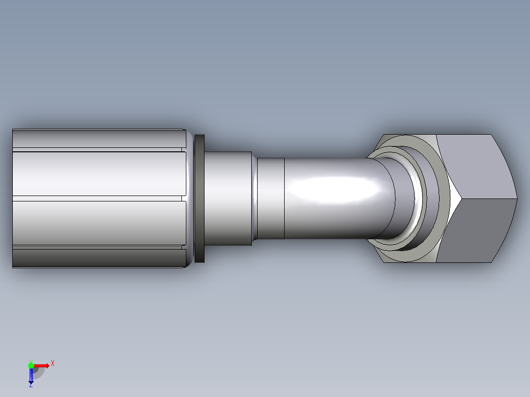 CE43系列-24°锥卡套轻型45°俯视图