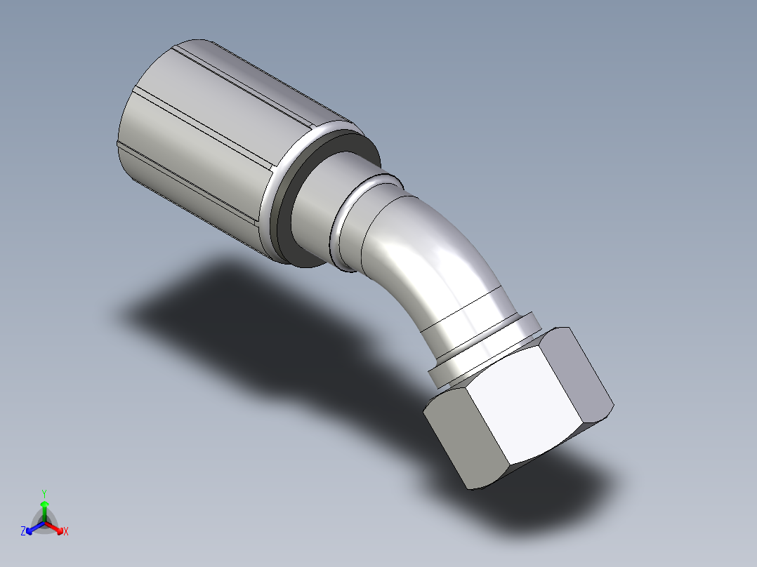 CE43系列-24°锥卡套轻型45°正等轴测图