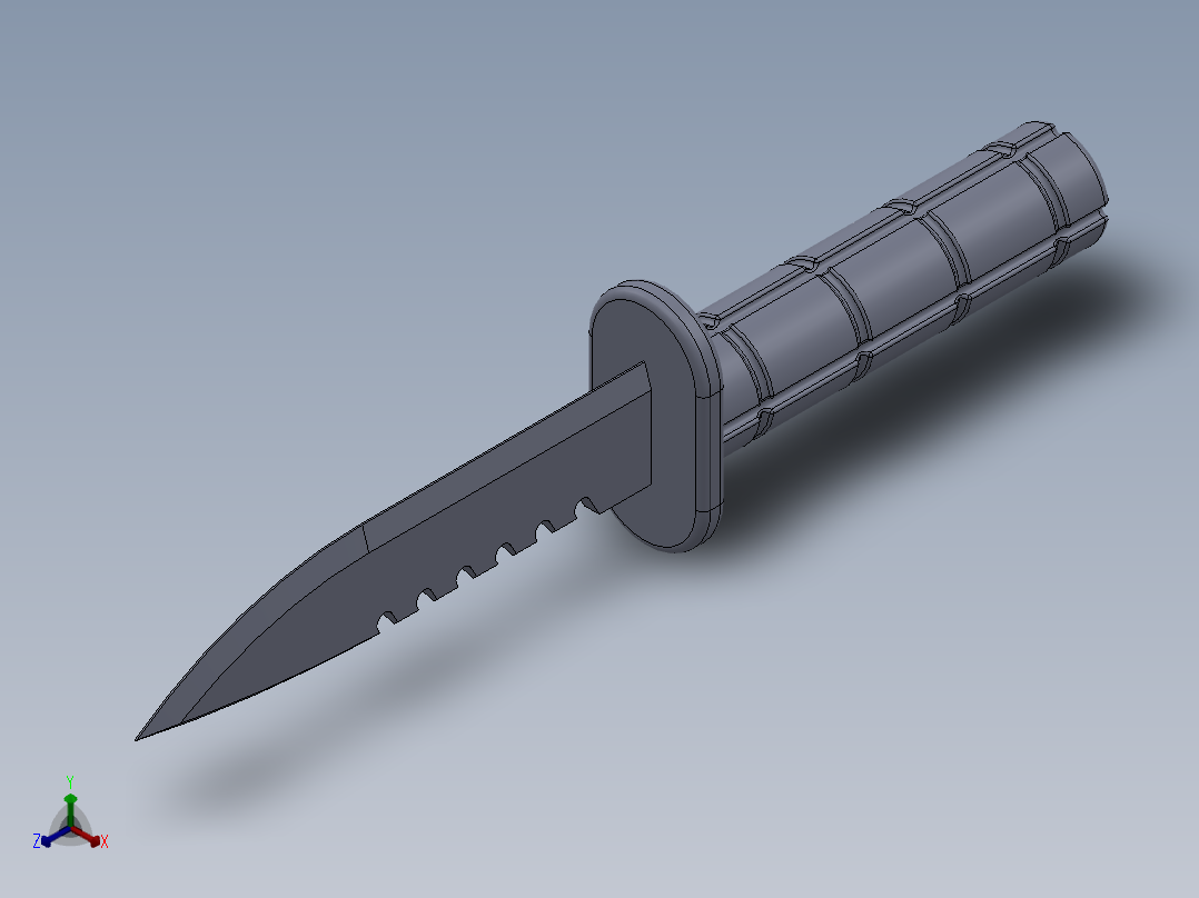 匕首3D正等轴测图
