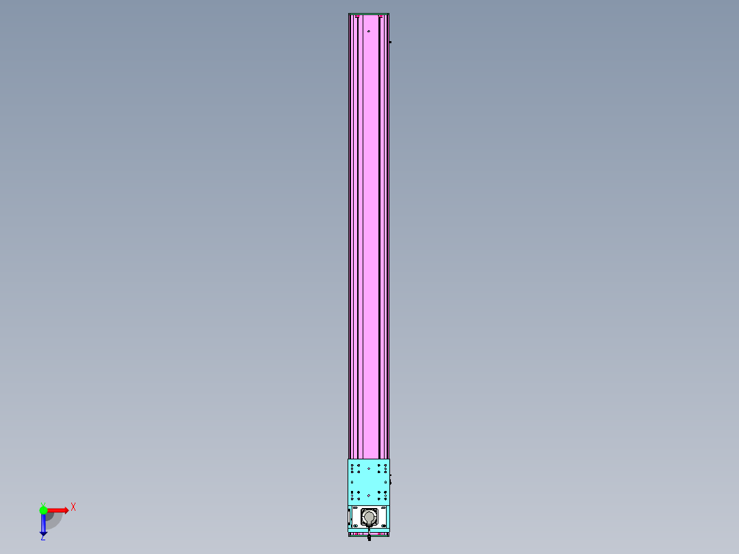 东锦齿条传动DH210G-L167-S2300-BU-减速机+P750W俯视图