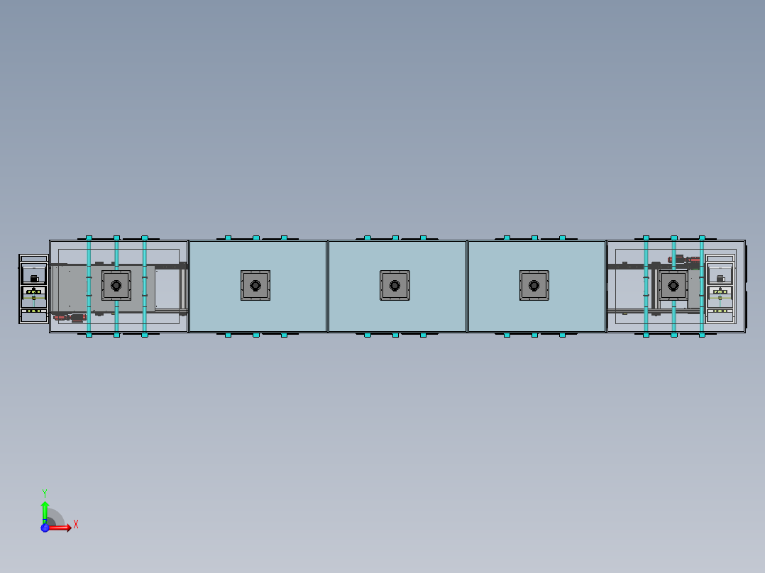 双层隧道炉前视图
