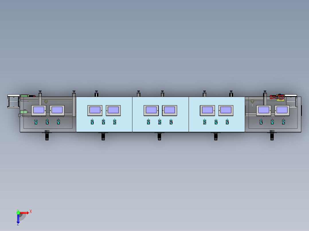 双层隧道炉俯视图