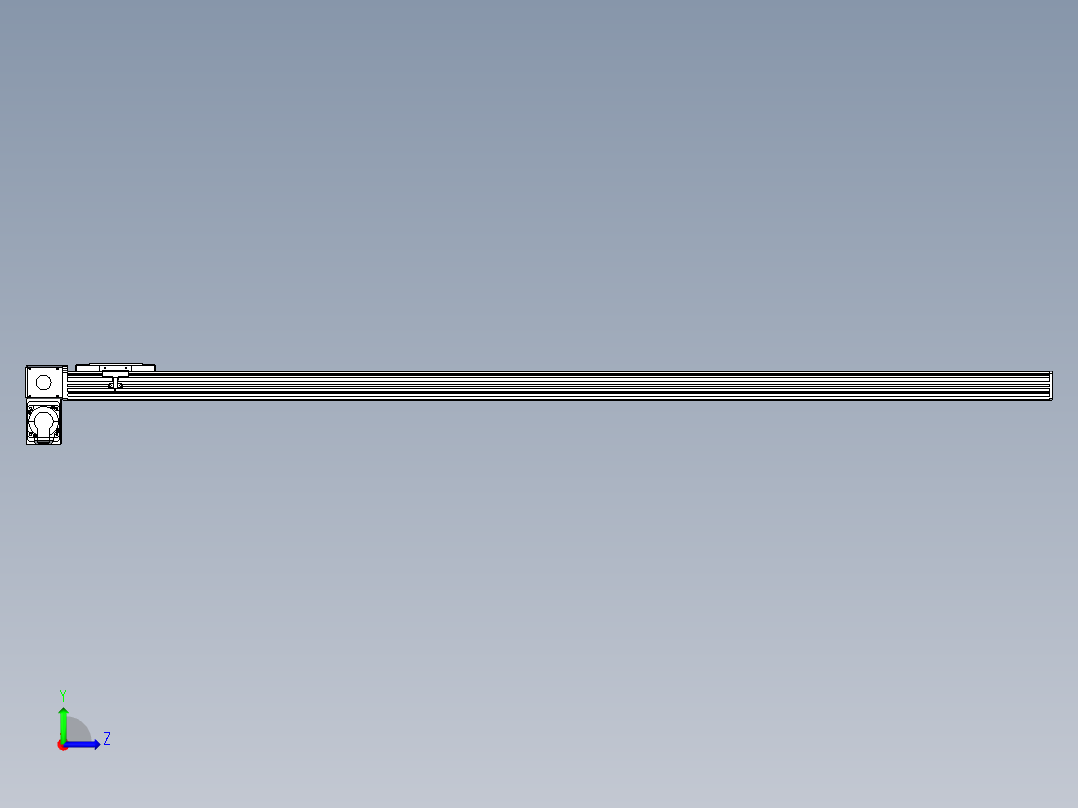 同步带全封闭直线模组TPA-HCB-110D-90-L1650-LP-C-P40-N3左视图