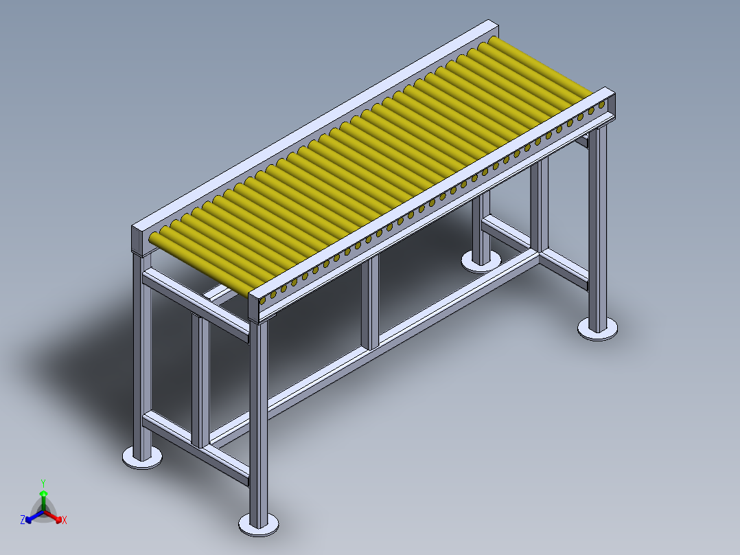 输送辊正等轴测图