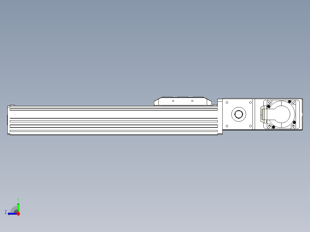 同步带全封闭直线模组TPA-HCB-85D-90-L250-MR-C-P20-N3右视图