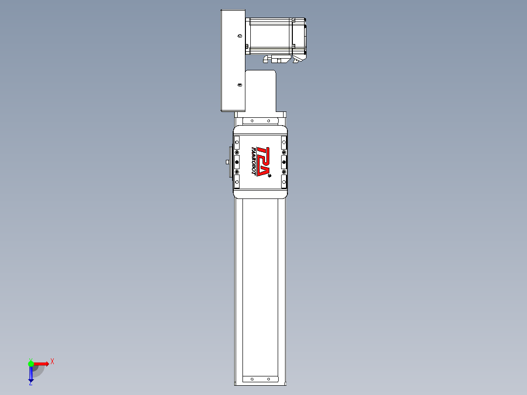 同步带全封闭直线模组TPA-HCB-85D-90-L250-MR-C-P20-N3俯视图