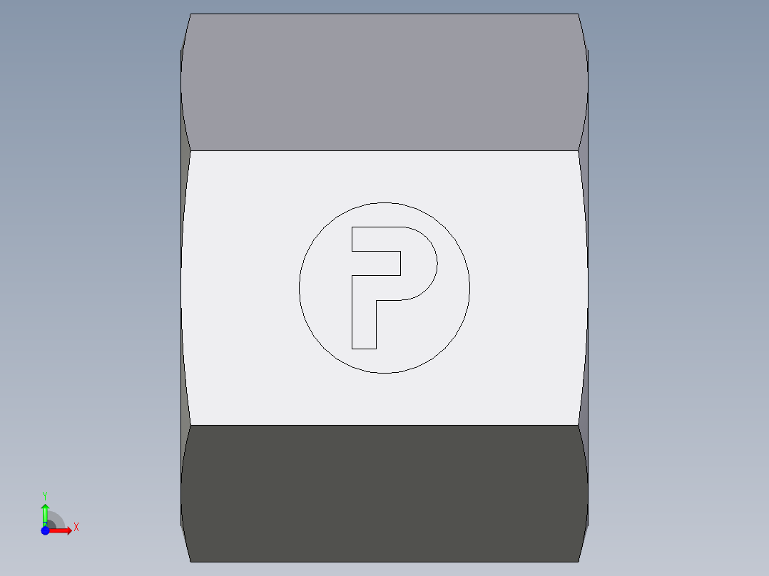 卡套式工业通用硬管接头EO_Nut_EO_24__Cone_end_M08LLCFX前视图