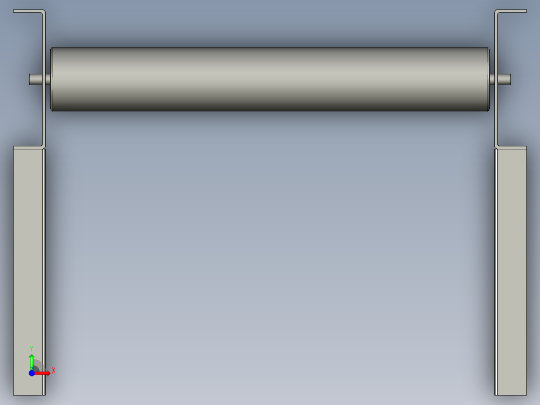基架滚筒输送机basic-roller-conveyor-STP前视图