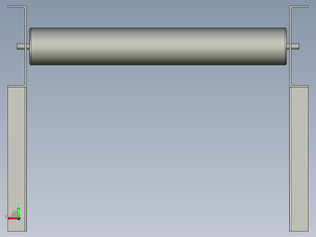 基架滚筒输送机basic-roller-conveyor-STP后视图