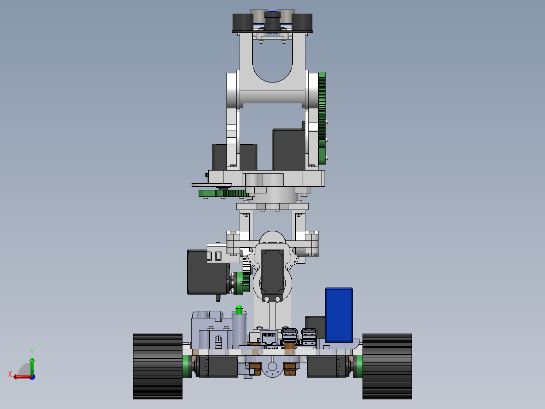 3D扫描机器人履带车后视图