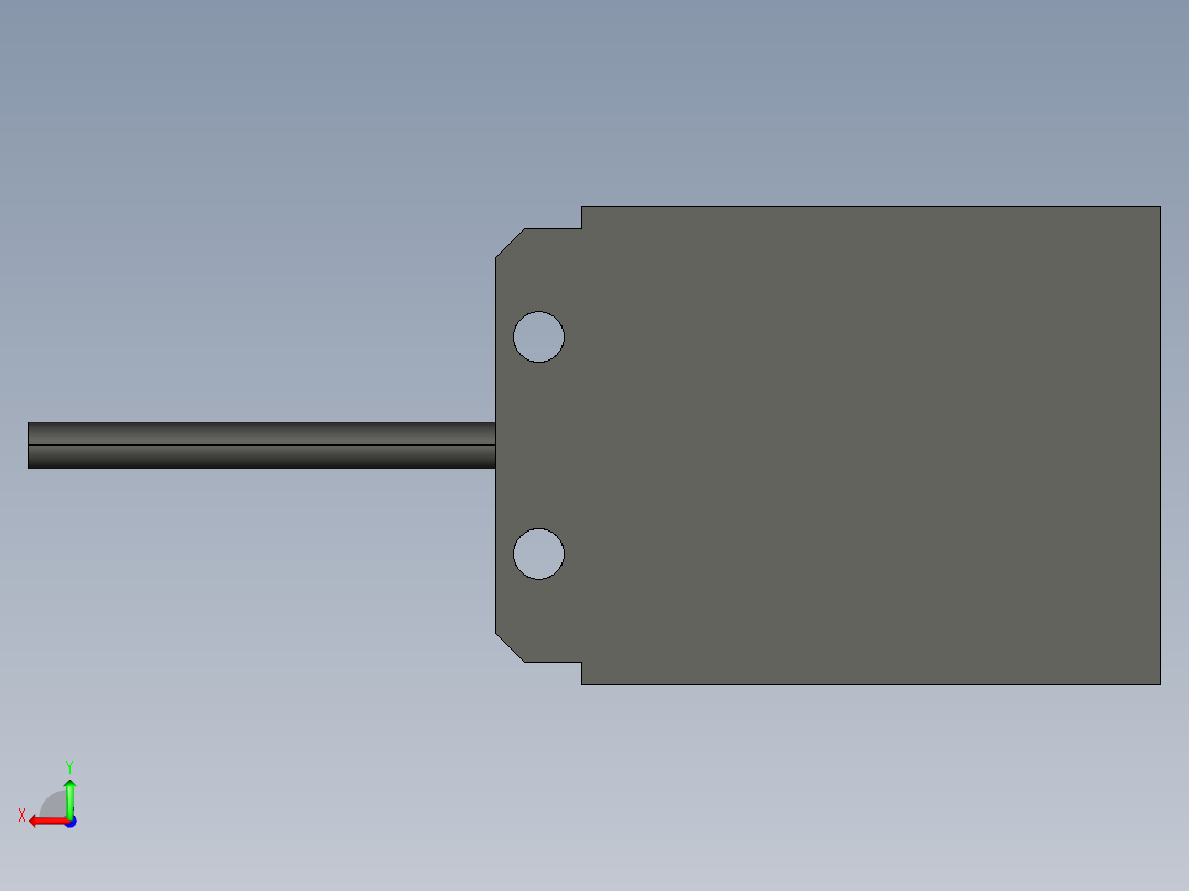 基恩士CA-DSR2_kc图纸模型后视图