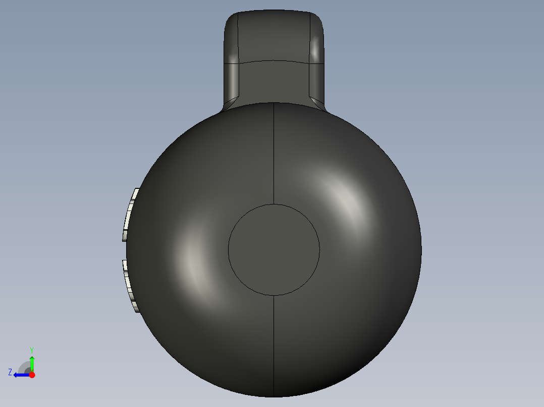 Phase Tester相位检测笔3D数模图纸 CREO设计 附STP右视图