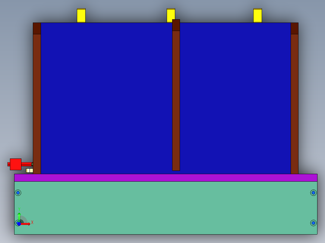 电路板测试实验架台前视图