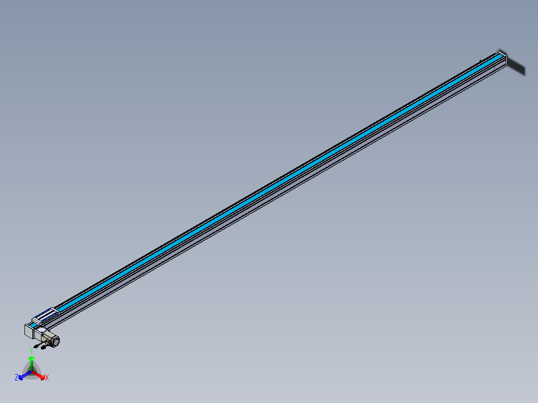 威洛博LB.GB同步带传动--欧规系列LB6A-L130-S3500-BL正等轴测图