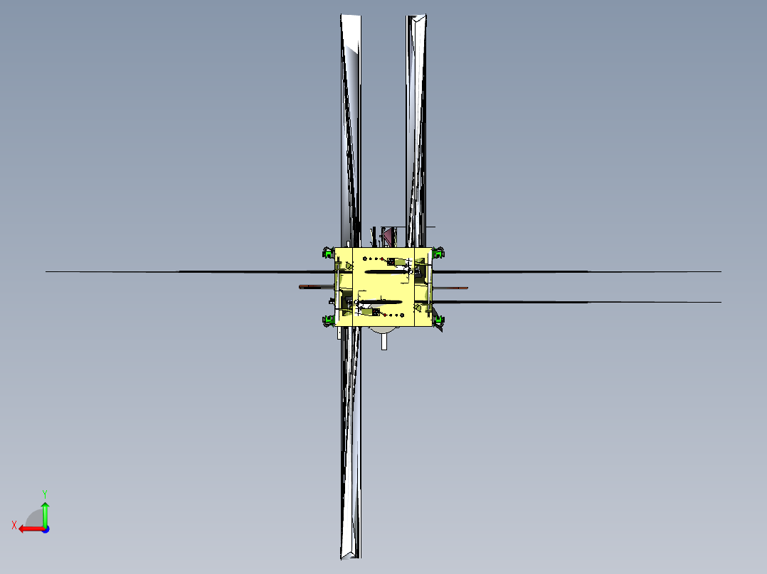 摆盘上料机 三维膜图纸设计后视图