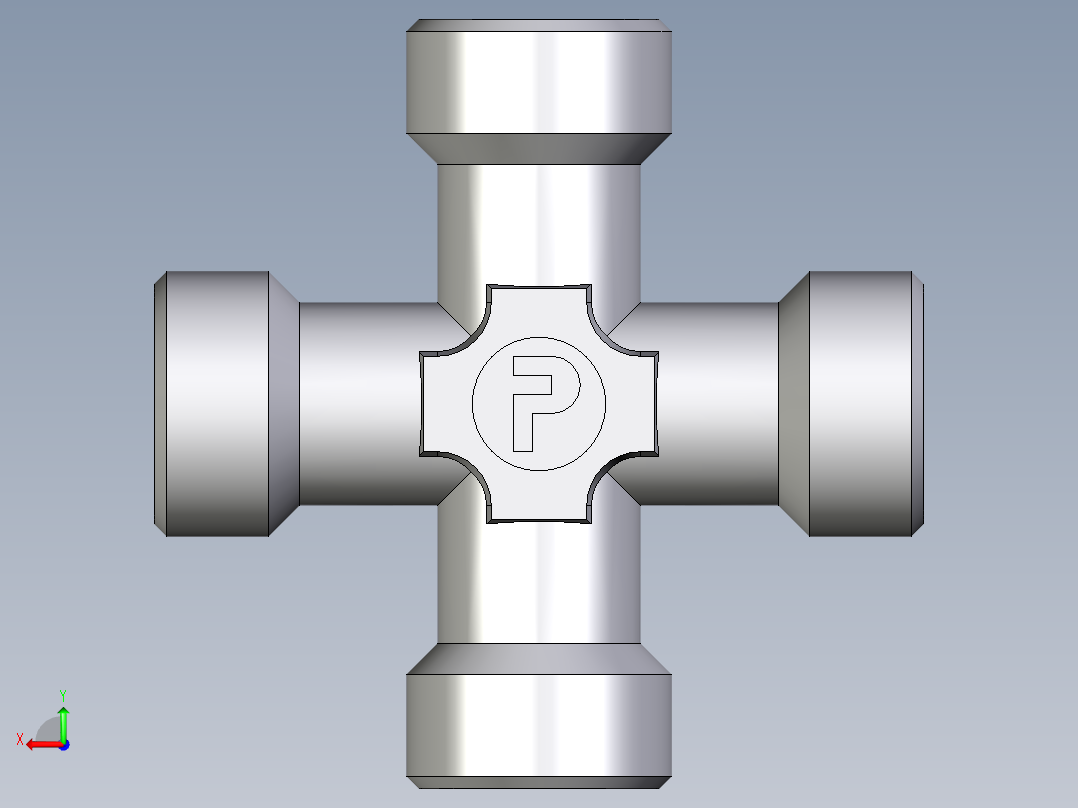 卡套式工业通用硬管接头EO_Union_cross_K12SCFX后视图