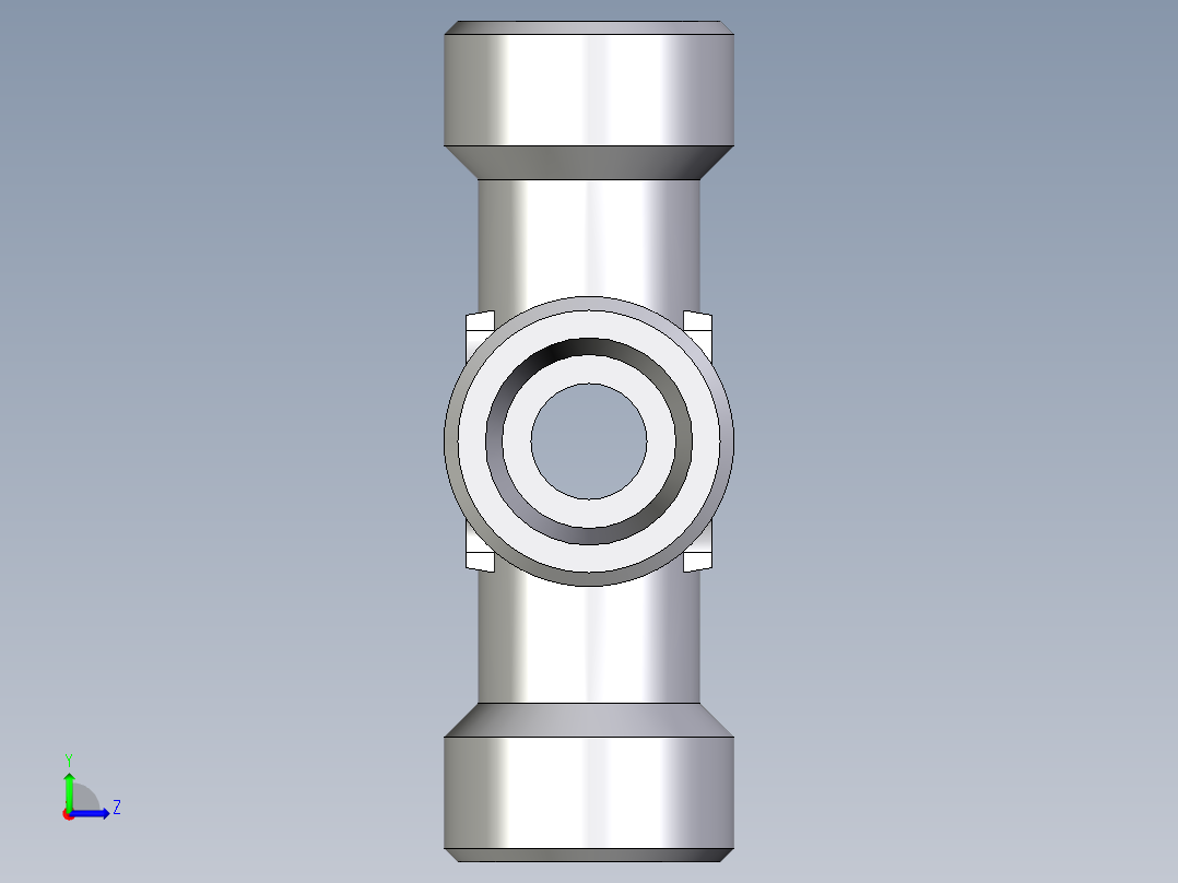 卡套式工业通用硬管接头EO_Union_cross_K12SCFX左视图