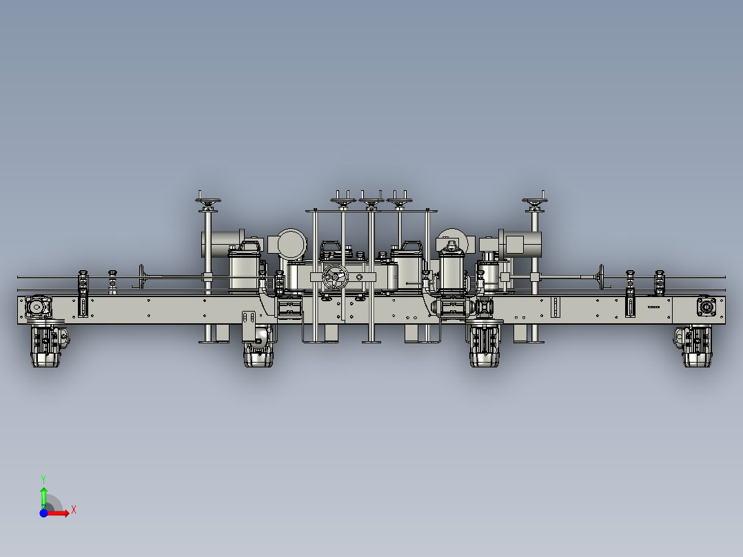 龙门架双机械手前视图