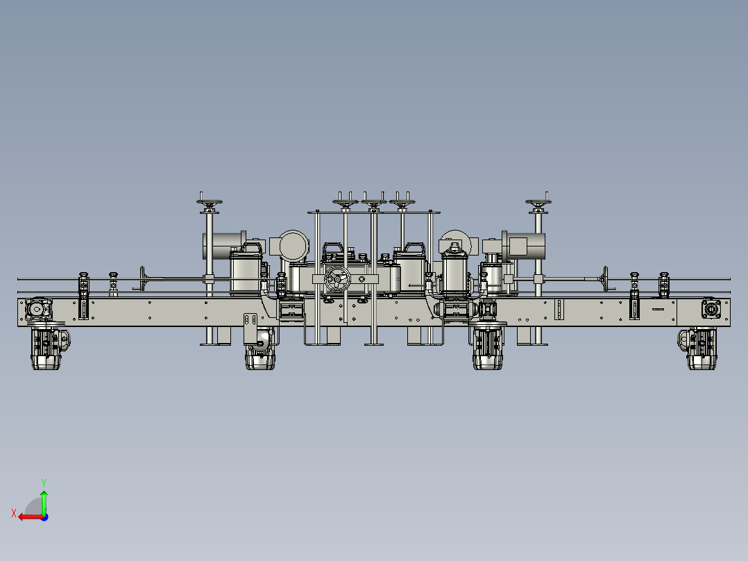 龙门架双机械手后视图