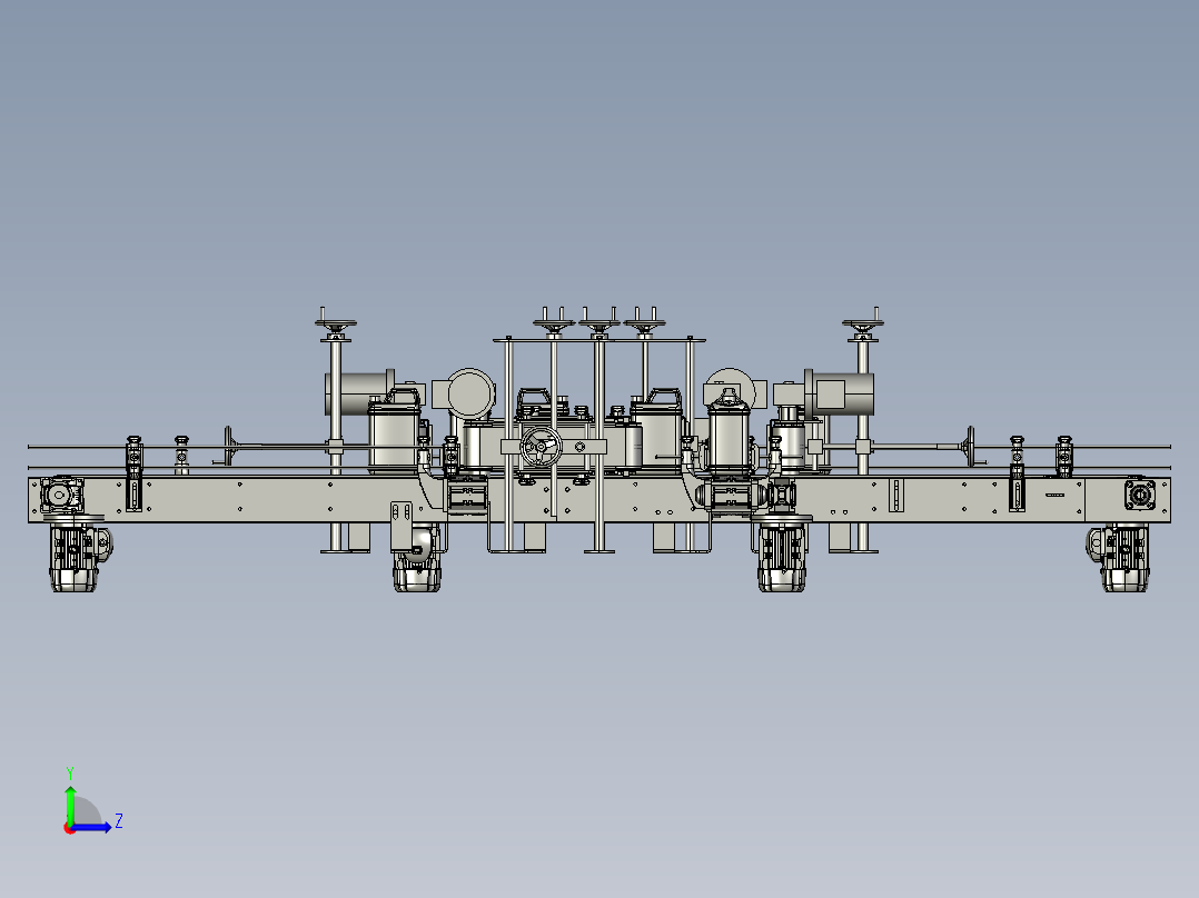 龙门架双机械手左视图