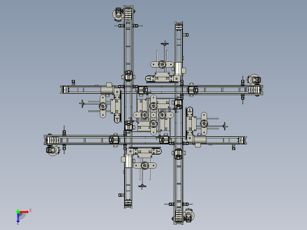 龙门架双机械手俯视图