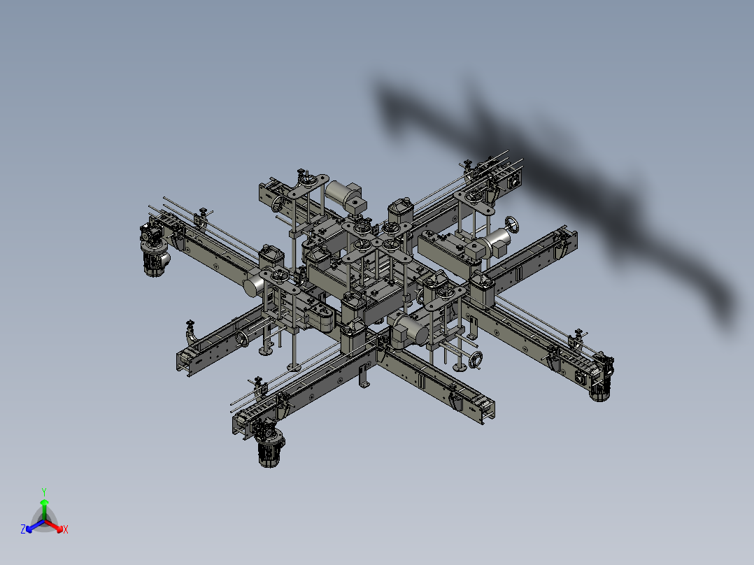 龙门架双机械手正等轴测图