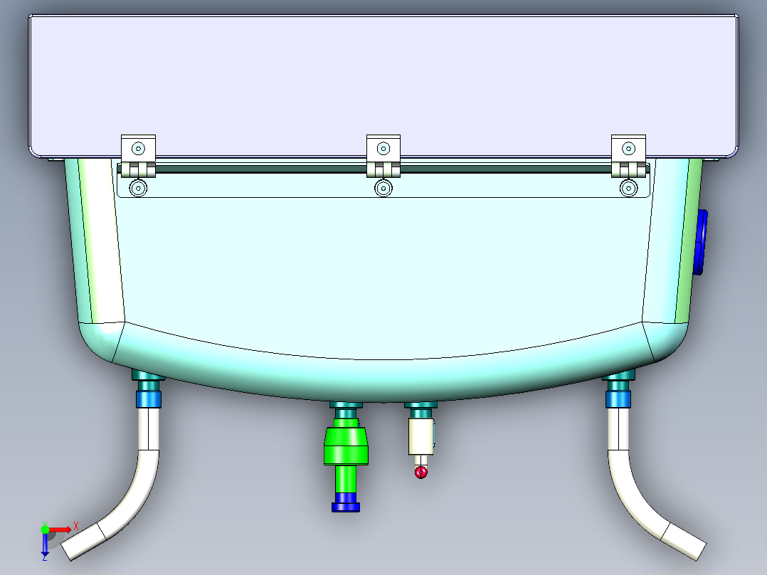 具有持续正气压（持续气道正压）的机械通气俯视图