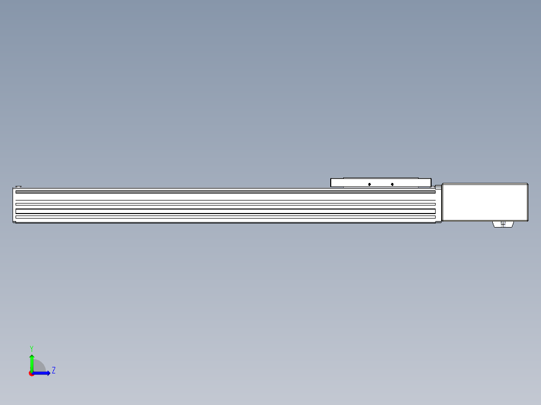 同步带全封闭直线模组TPA-HCB-120D-90-L500-ML-Y-P40-N3左视图
