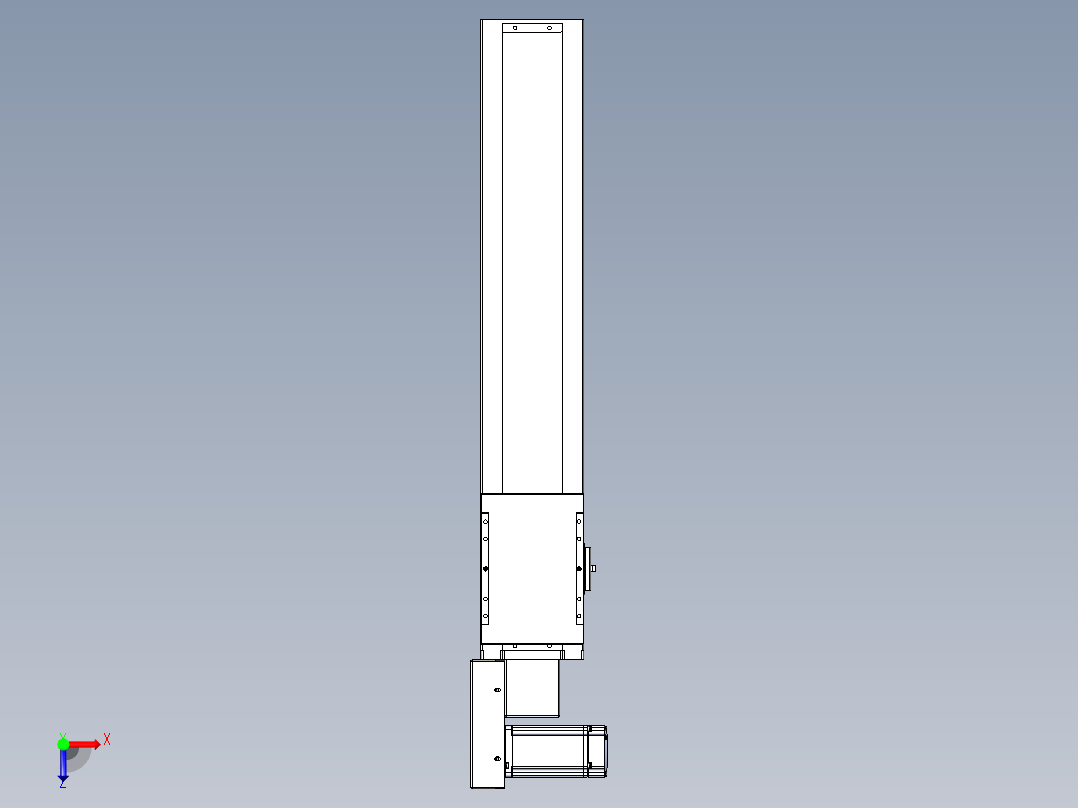 同步带全封闭直线模组TPA-HCB-120D-90-L500-ML-Y-P40-N3俯视图