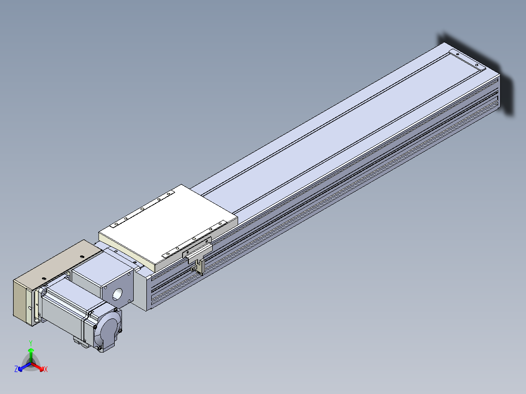 同步带全封闭直线模组TPA-HCB-120D-90-L500-ML-Y-P40-N3正等轴测图