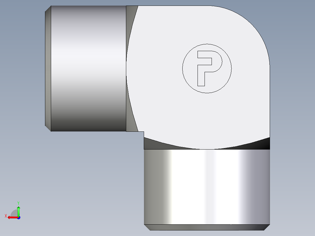 卡套式工业通用硬管接头EO_Union_elbow_W10LLCFX后视图