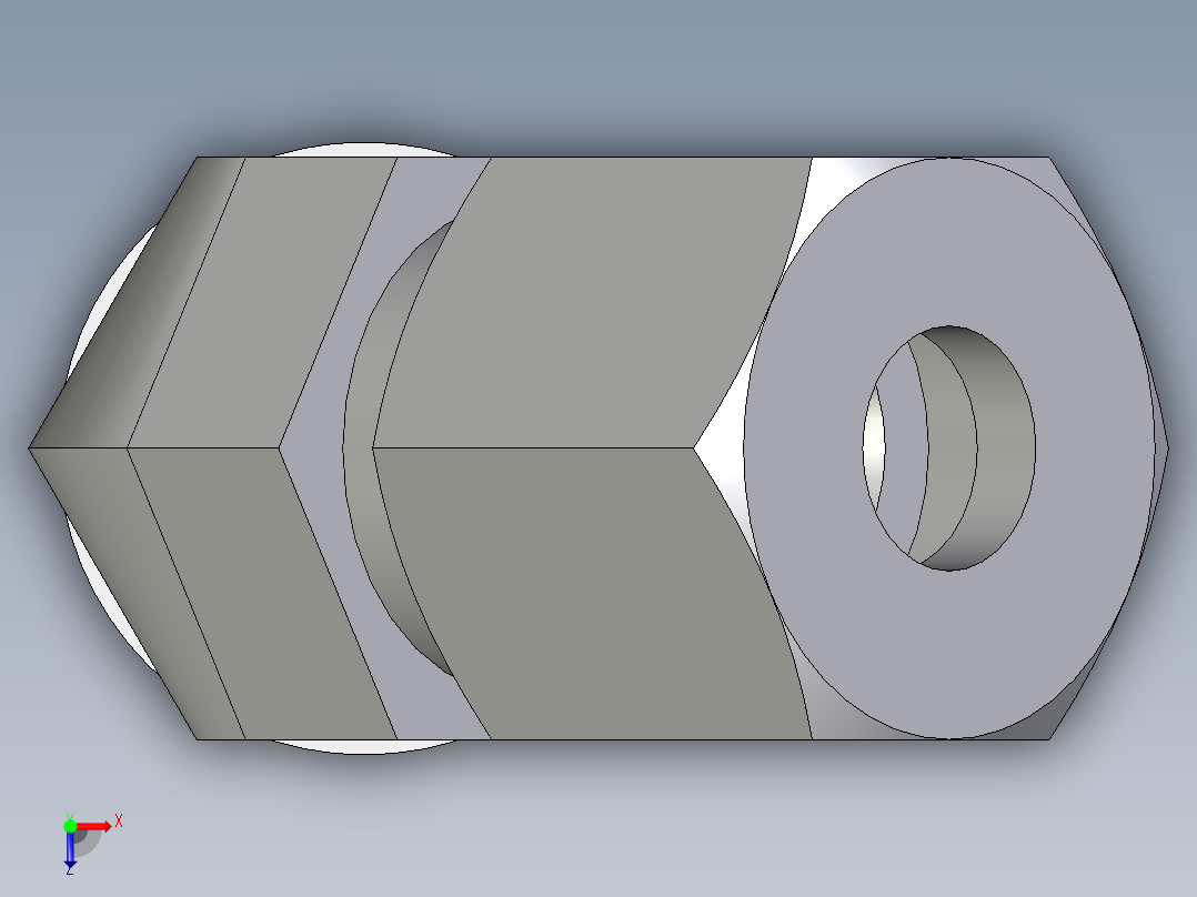 卡套式工业通用硬管接头EO_Adjustable_locknut_45_deg_elbow_VEE08SMORCF俯视图