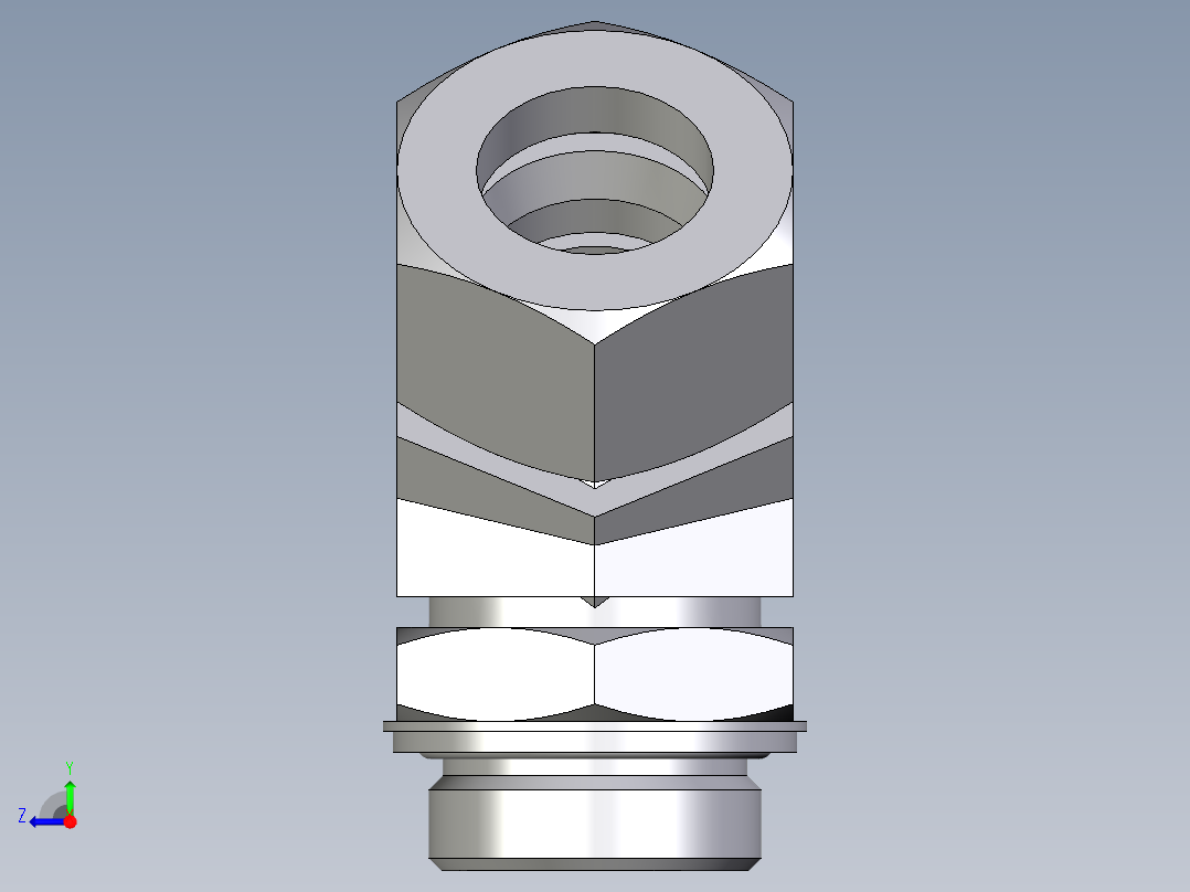 卡套式工业通用硬管接头EO_Adjustable_locknut_45_deg_elbow_VEE30SRCF右视图