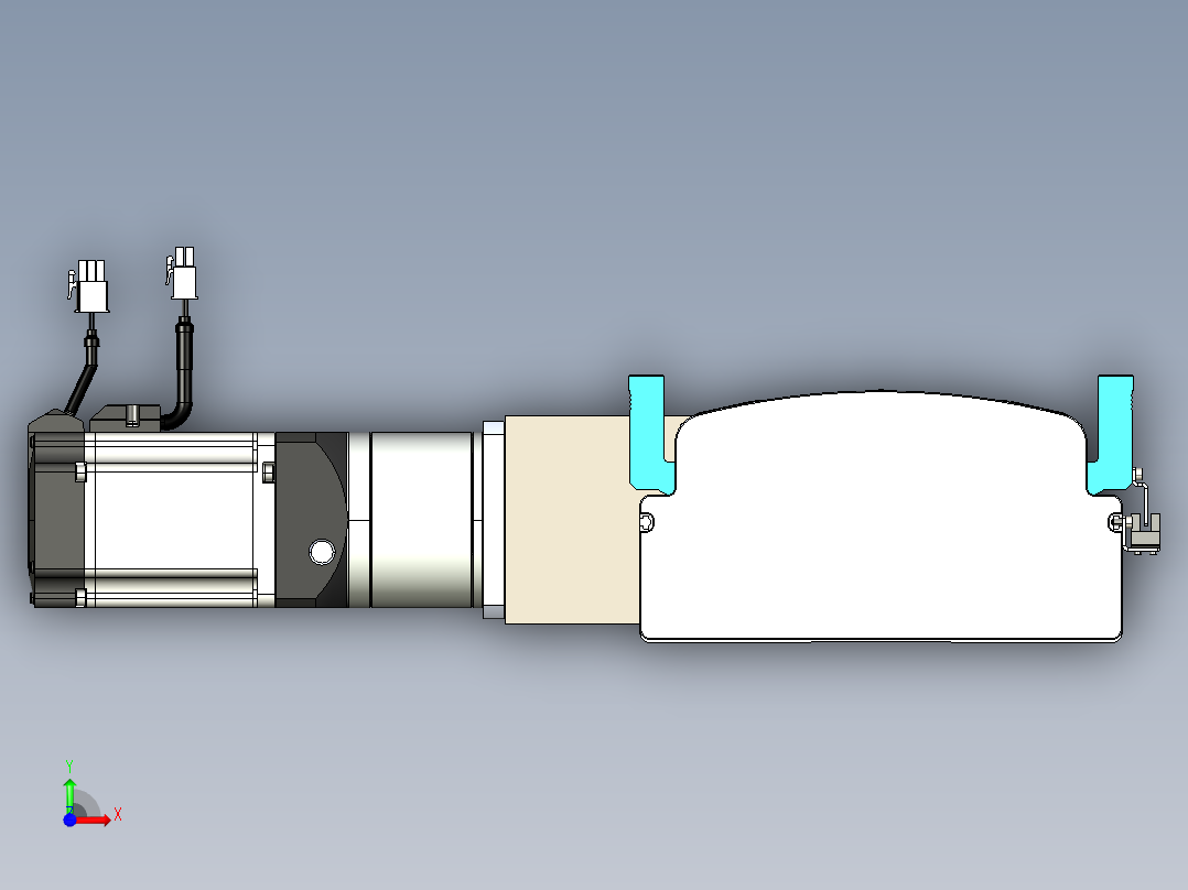 同步带滑台-半封闭B22-L100-C-S3000-L-P75-D3-N5前视图