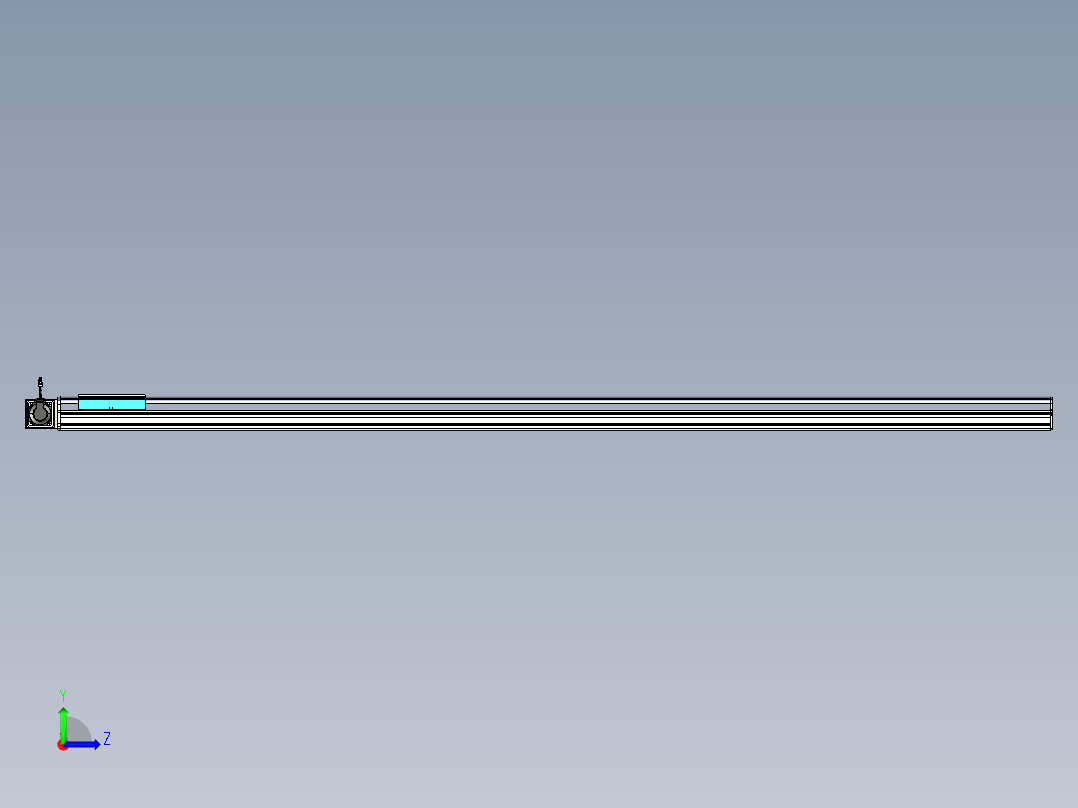 同步带滑台-半封闭B22-L100-C-S3000-L-P75-D3-N5左视图