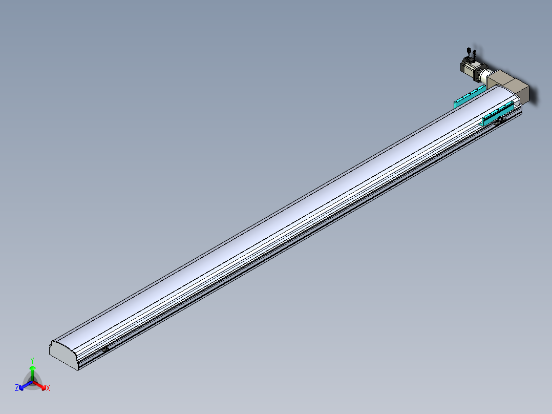 同步带滑台-半封闭B22-L100-C-S3000-L-P75-D3-N5正等轴测图