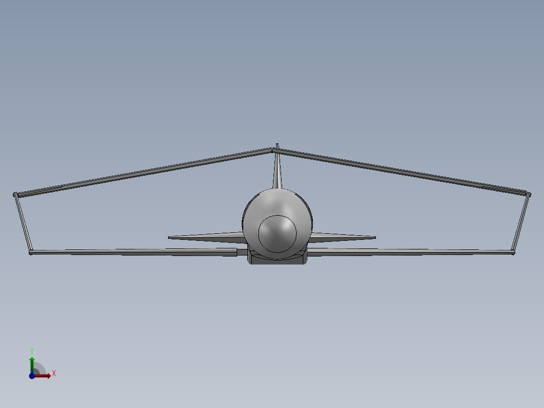 太空飞机模型前视图