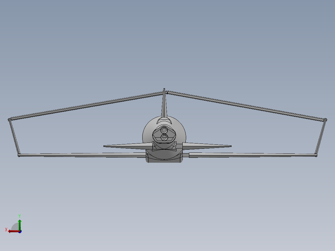 太空飞机模型后视图