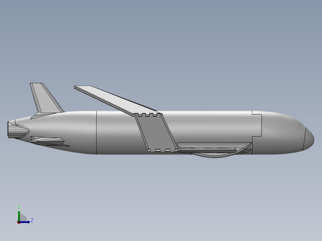 太空飞机模型左视图